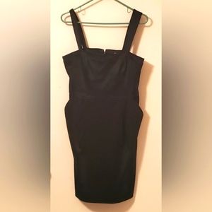 Express satin cocktail dress with pockets